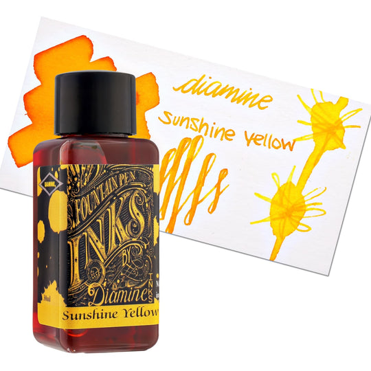Diamine Classic Bottled Ink in Sunshine Yellow