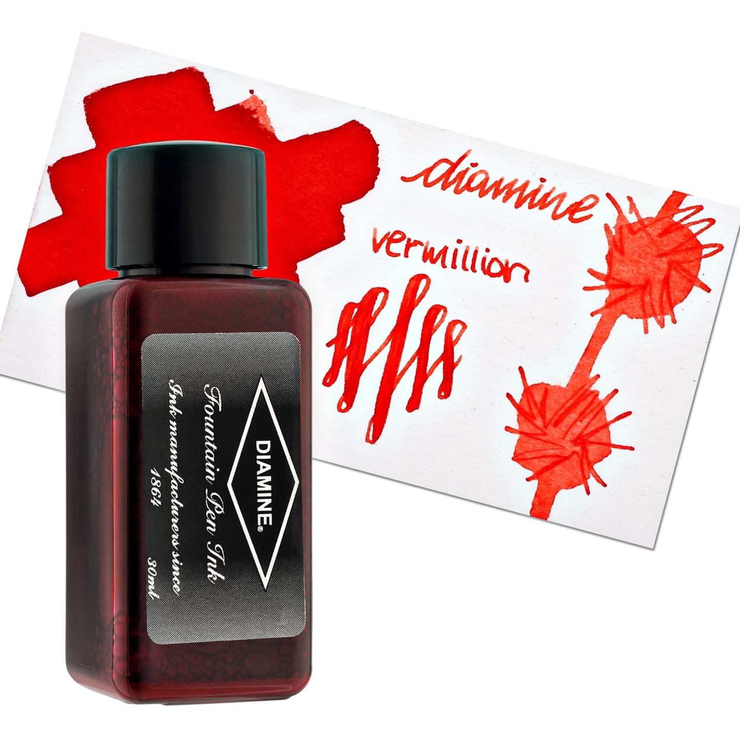 Diamine Classic Bottled Ink in Vermillion Orange Bottled Ink
