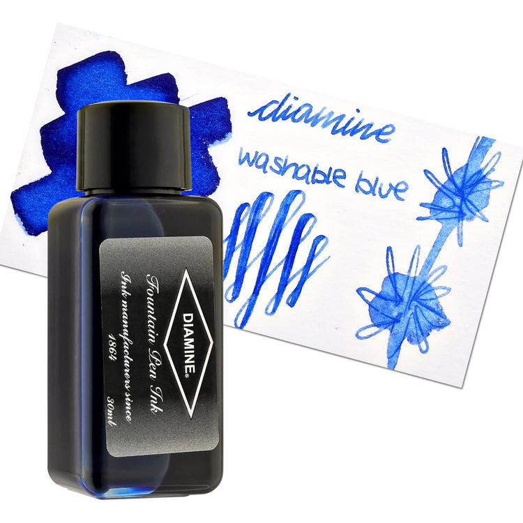 Diamine Classic Bottled Ink in Washable Blue Bottled Ink