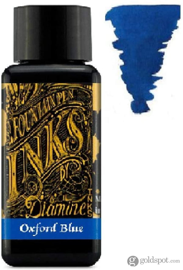 Diamine Fountain Pen Ink 30ml - Colour Wheel - 6 x Bottles - Amber Oxblood Imperial Purple Aurora Borealis Oxford Blue Meadow Bottled Ink