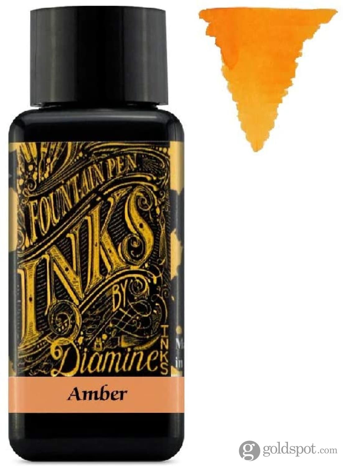 Diamine Fountain Pen Ink 30ml - Colour Wheel - 6 x Bottles - Amber Oxblood Imperial Purple Aurora Borealis Oxford Blue Meadow Bottled Ink