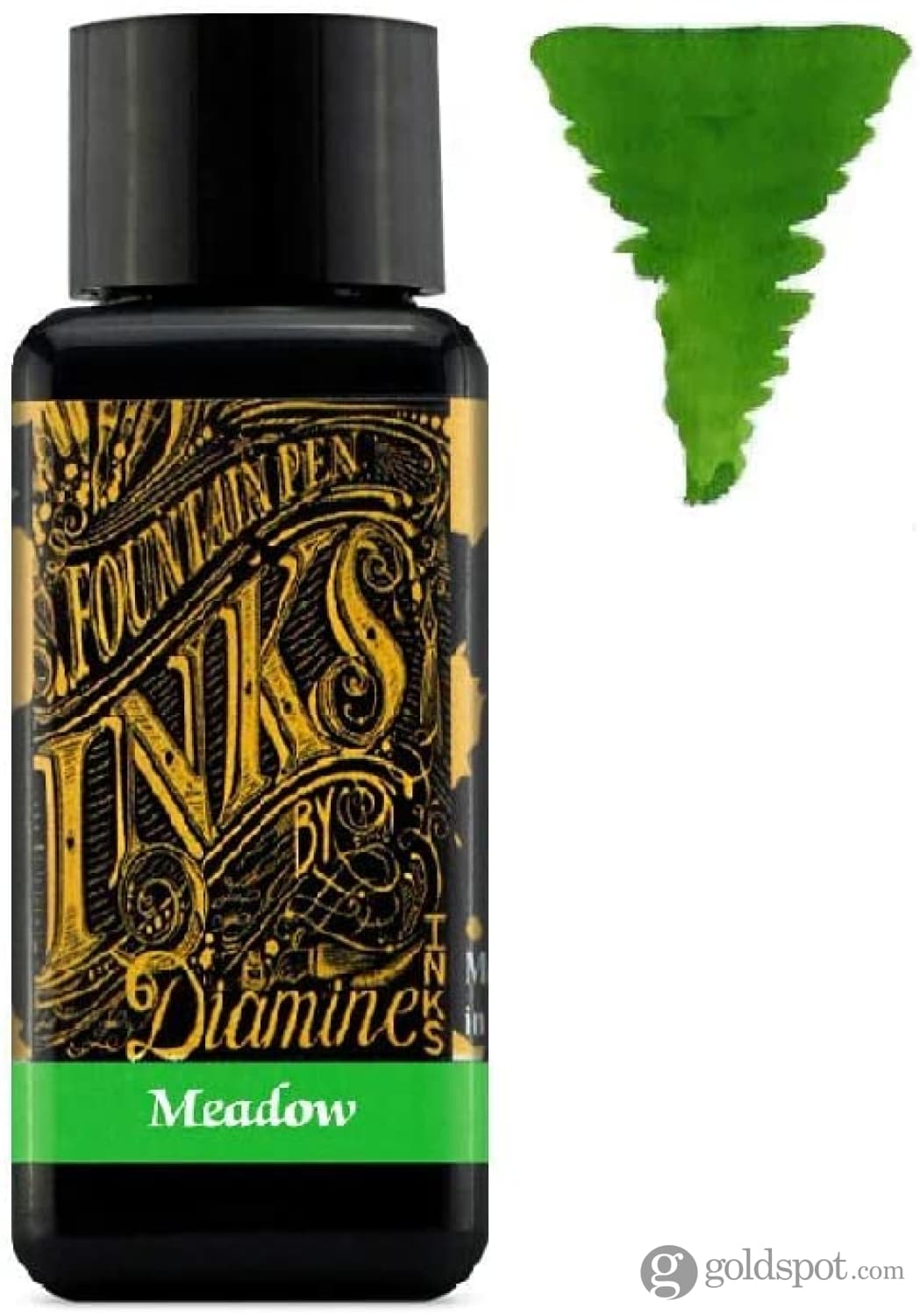 Diamine Fountain Pen Ink 30ml - Colour Wheel - 6 x Bottles - Amber Oxblood Imperial Purple Aurora Borealis Oxford Blue Meadow Bottled Ink