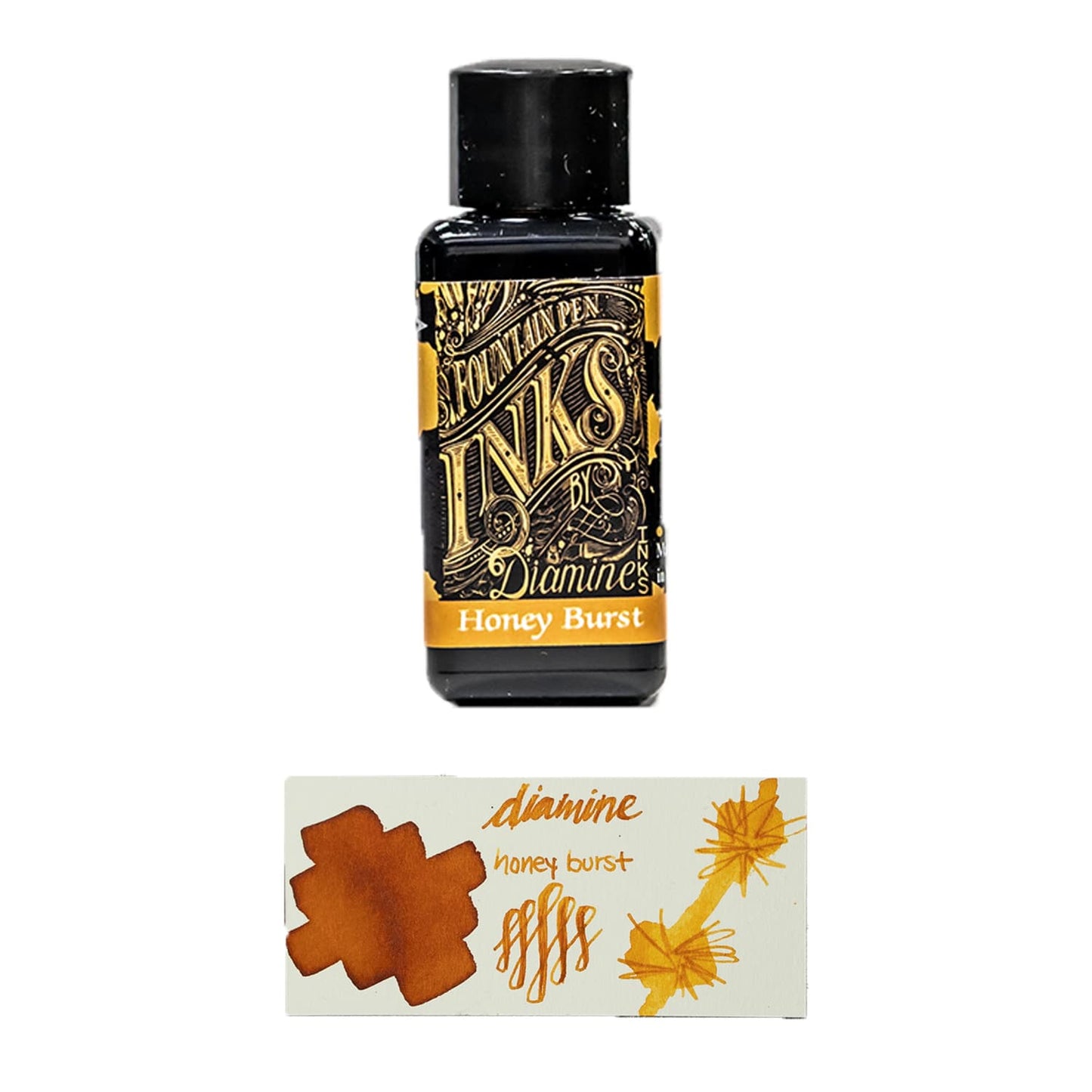 Diamine Guitar Bottled Ink in Honey Burst Bottled Ink