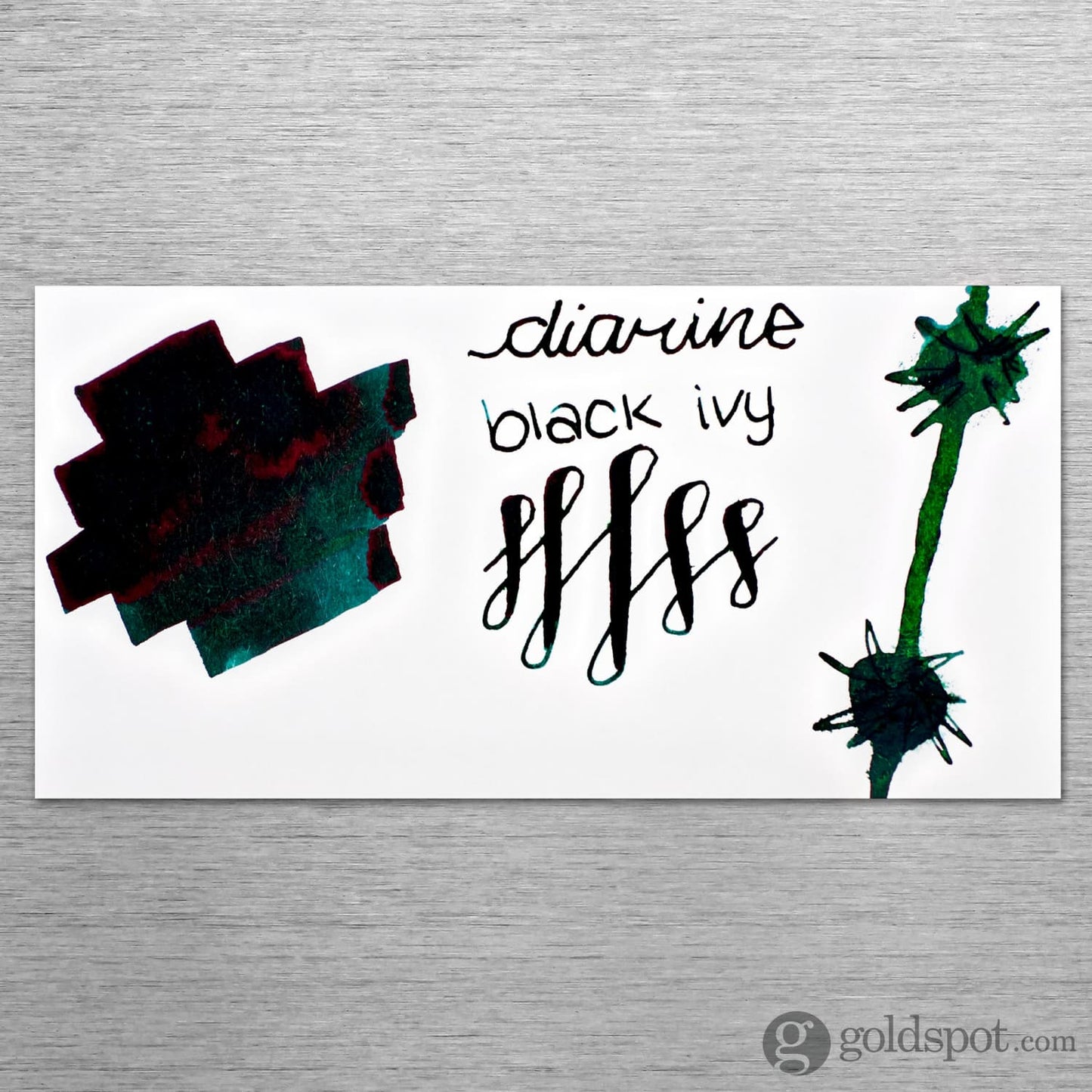 Diamine Inkvent Red Edition Sheen Bottled Ink in Black Ivy - 50 mL Bottled Ink