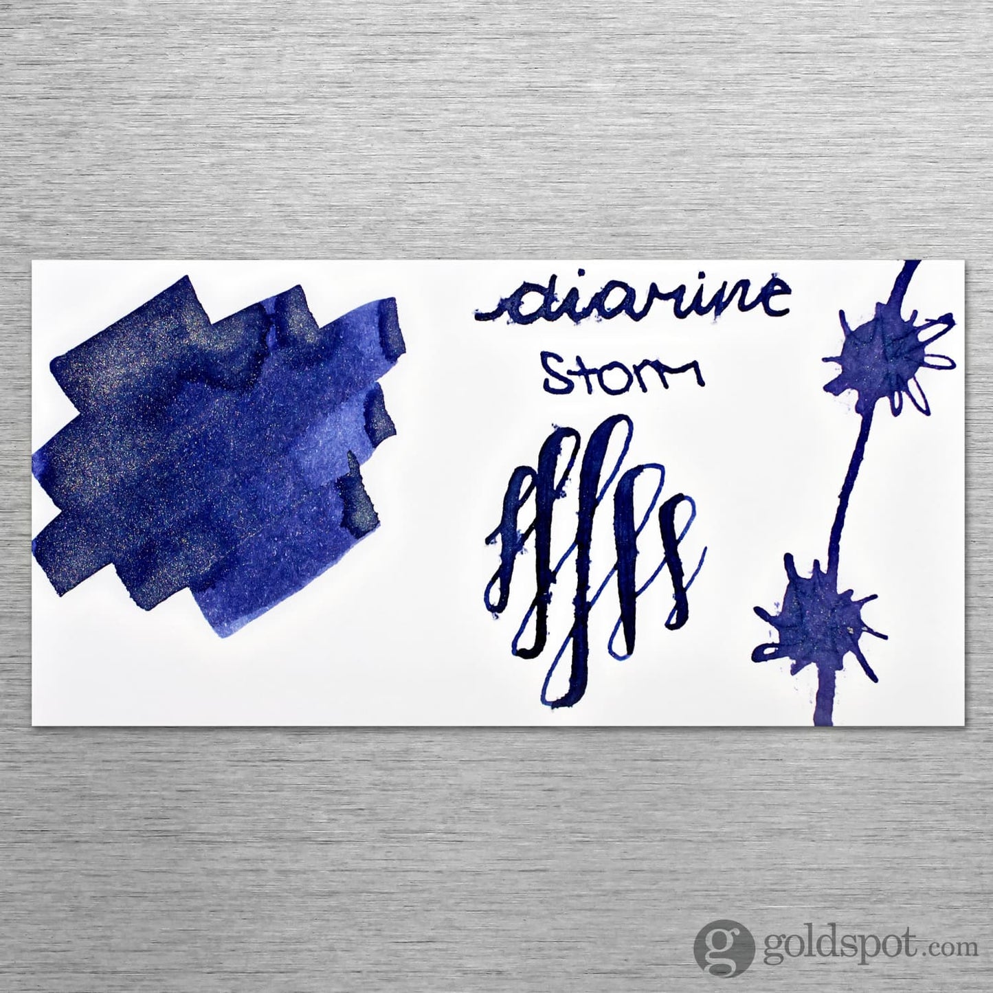 Diamine Inkvent Red Edition Shimmer Bottled Ink in Blue Grey Storm - 50 mL Bottled Ink