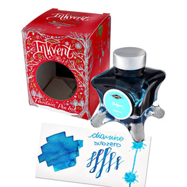 Diamine Inkvent Red Edition Shimmer Bottled Ink in Blue Subzero - 50 mL
