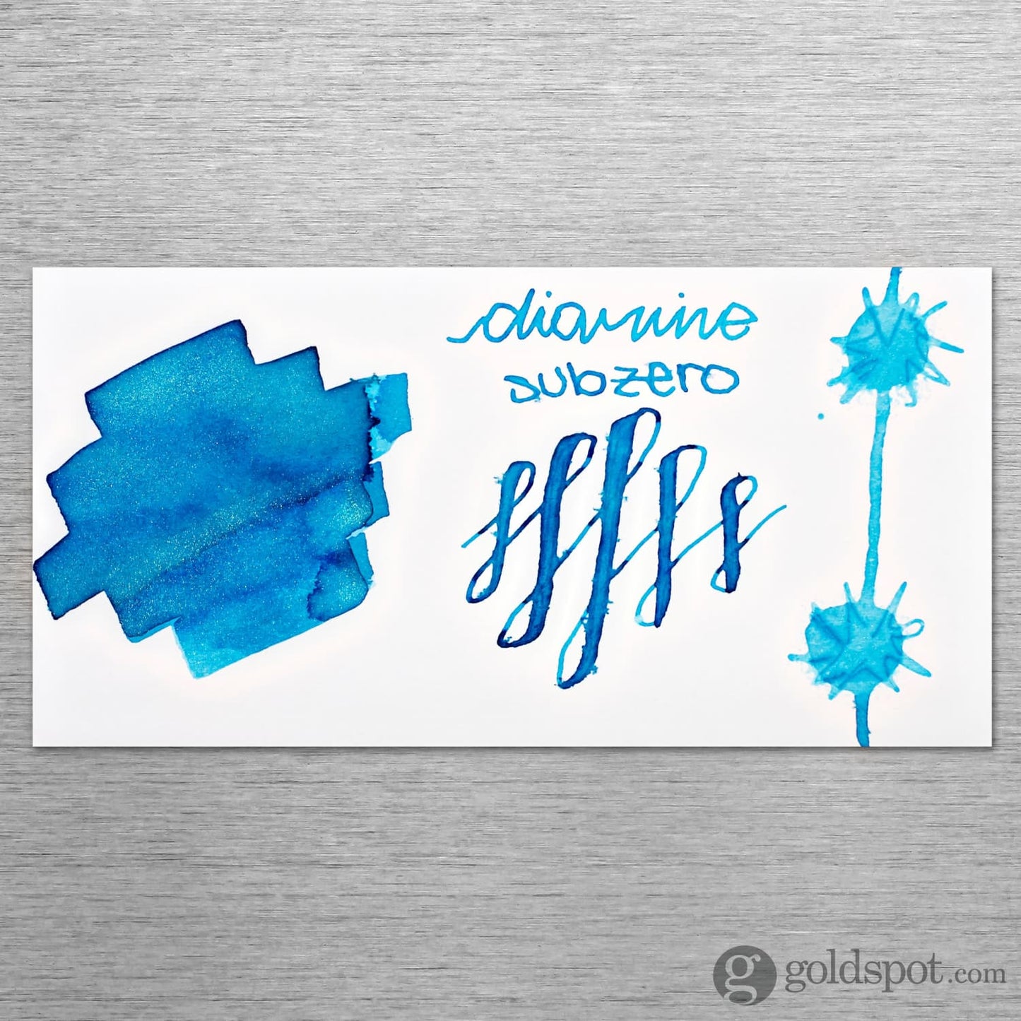 Diamine Inkvent Red Edition Shimmer Bottled Ink in Blue Subzero - 50 mL Bottled Ink