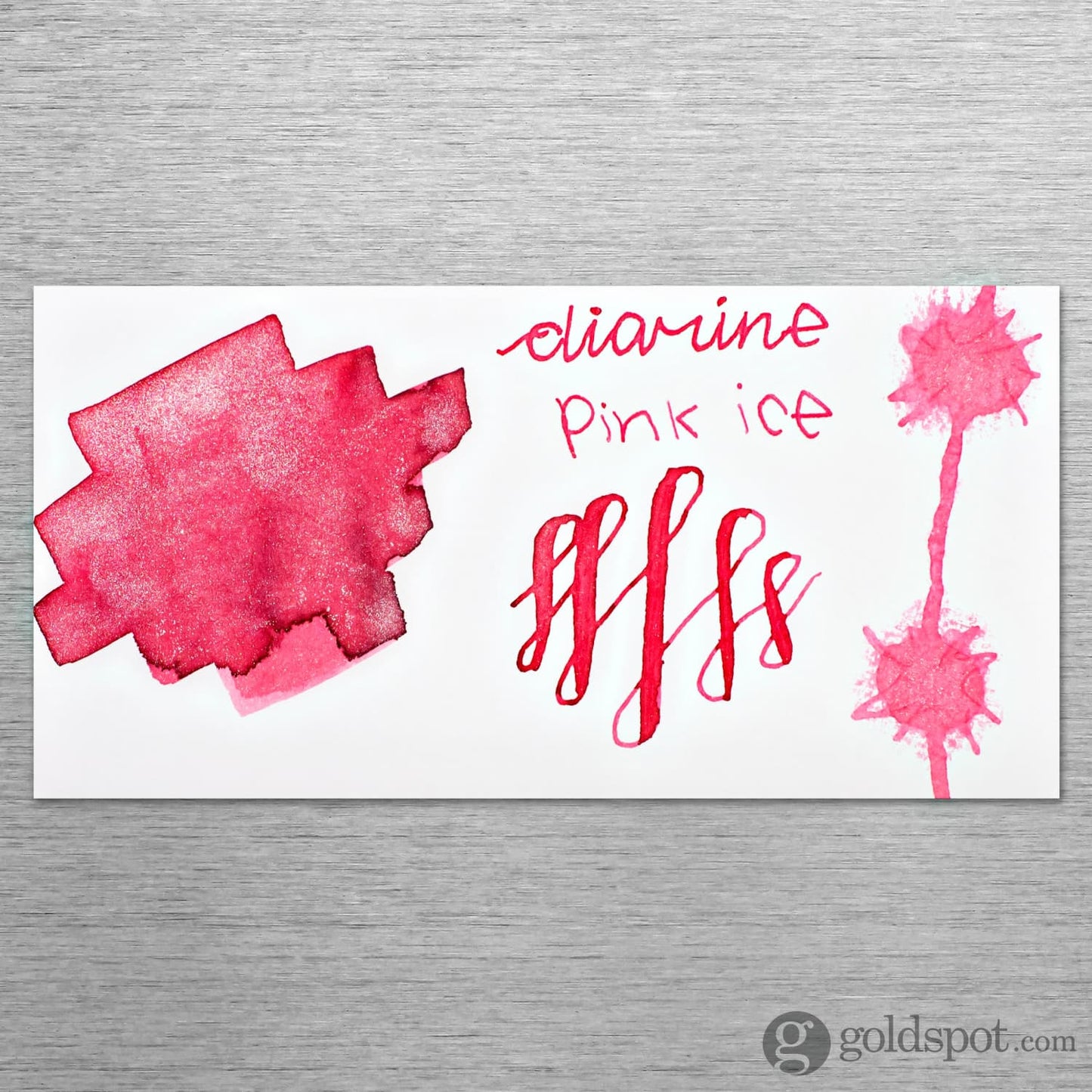 Diamine Inkvent Red Edition Shimmer Bottled Ink in Pink Ice - 50 mL Bottled Ink