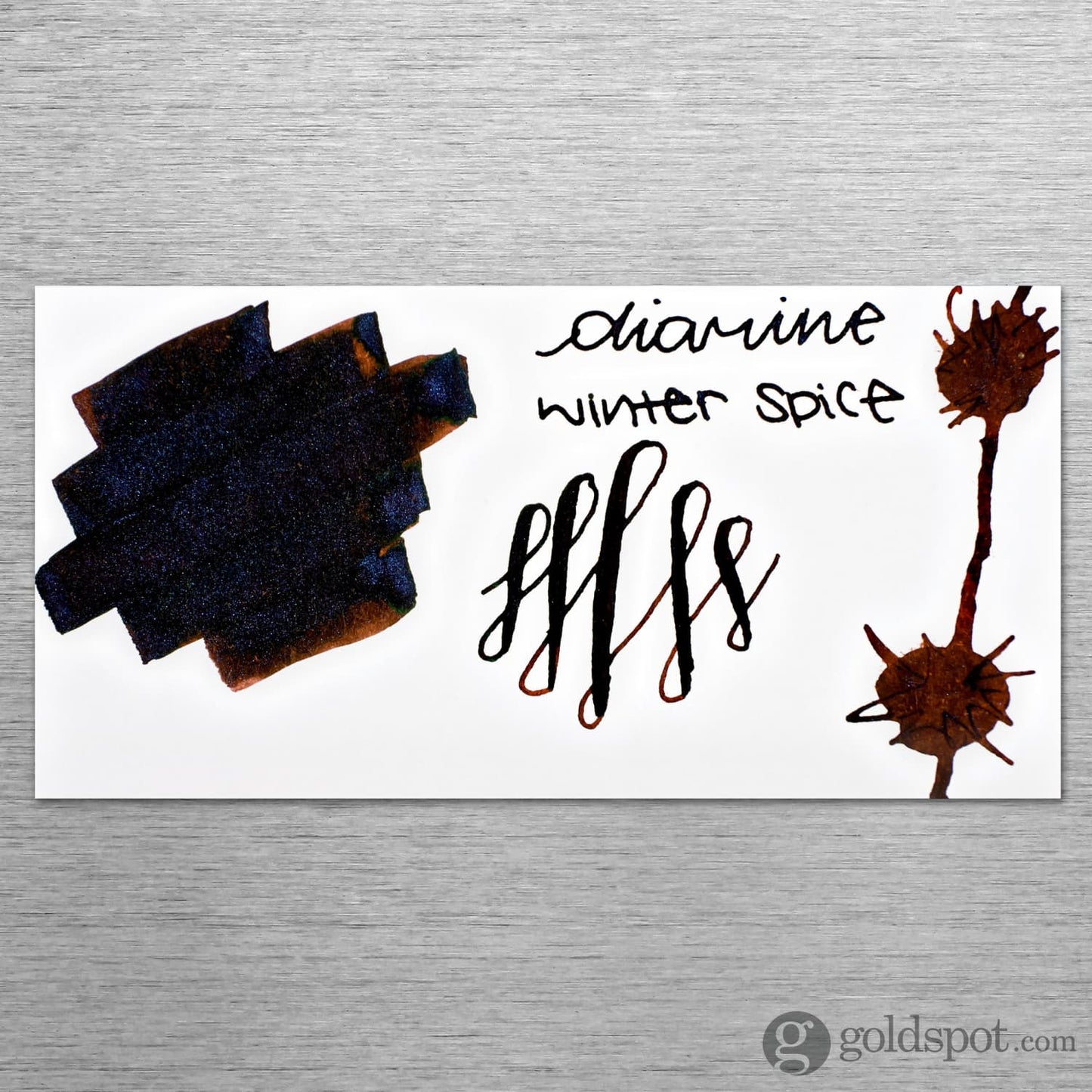 Diamine Inkvent Red Edition Shimmer & Sheen Bottled Ink in Winter Spice - 50 mL Bottled Ink