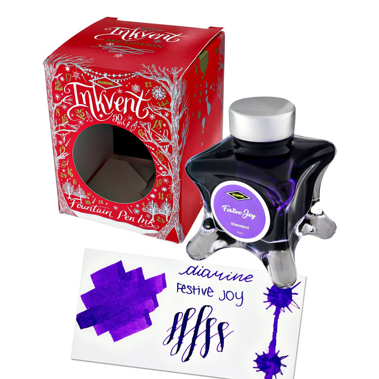 Diamine Inkvent Red Edition Standard Bottled Ink in Festive Joy - 50 mL Bottled Ink