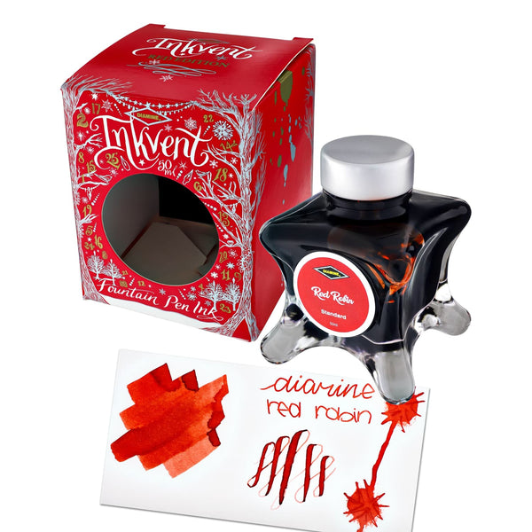 Diamine Inkvent Red Edition Standard Bottled Ink in Red Robin - 50