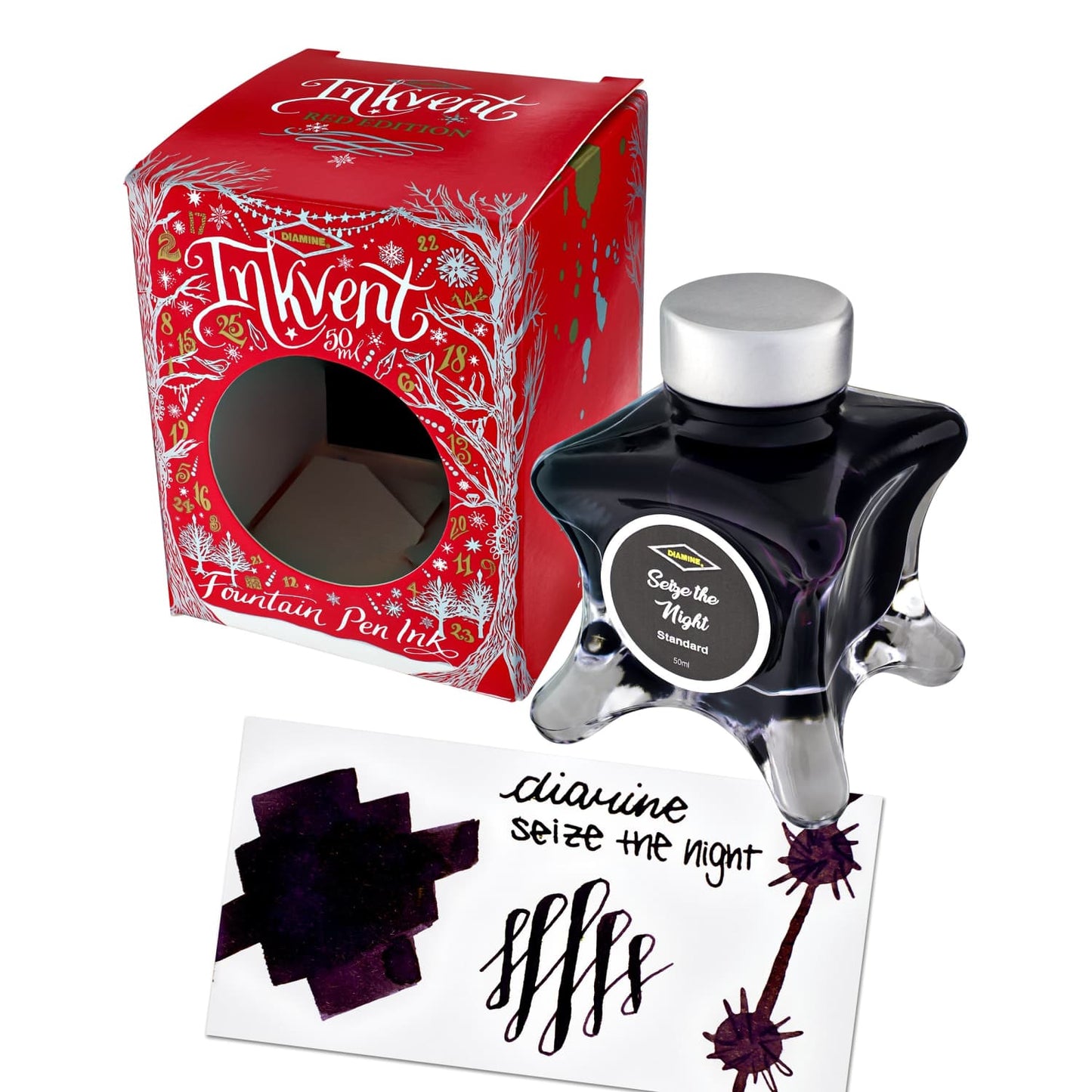 Diamine Inkvent Red Edition Standard Bottled Ink in Seize the Night - 50 mL Bottled Ink