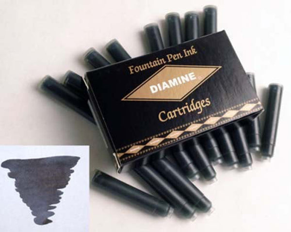 Diamine Registrar Ink Cartridges in Blue / Black - Pack of 18 Fountain Pen Cartridges