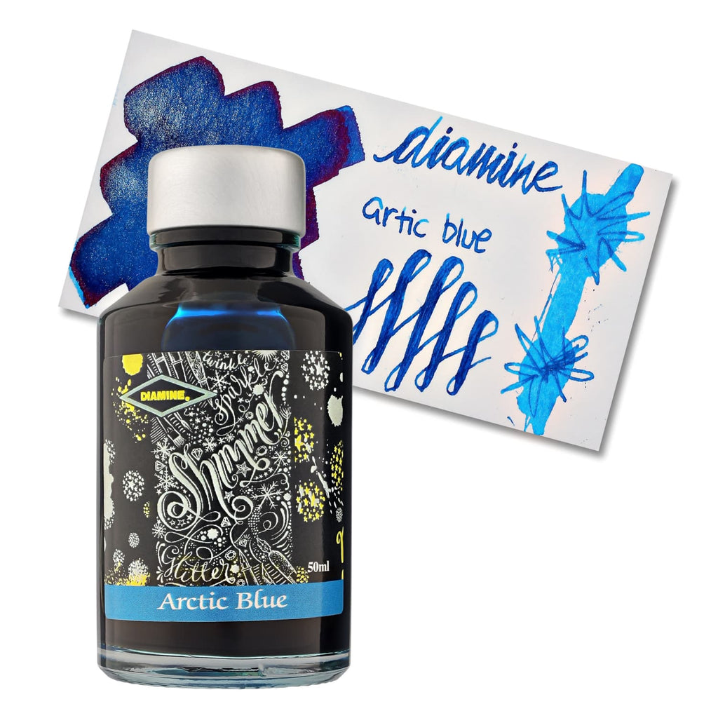 Diamine Shimmer Bottled Ink in Arctic Blue - 50 mL Bottled Ink