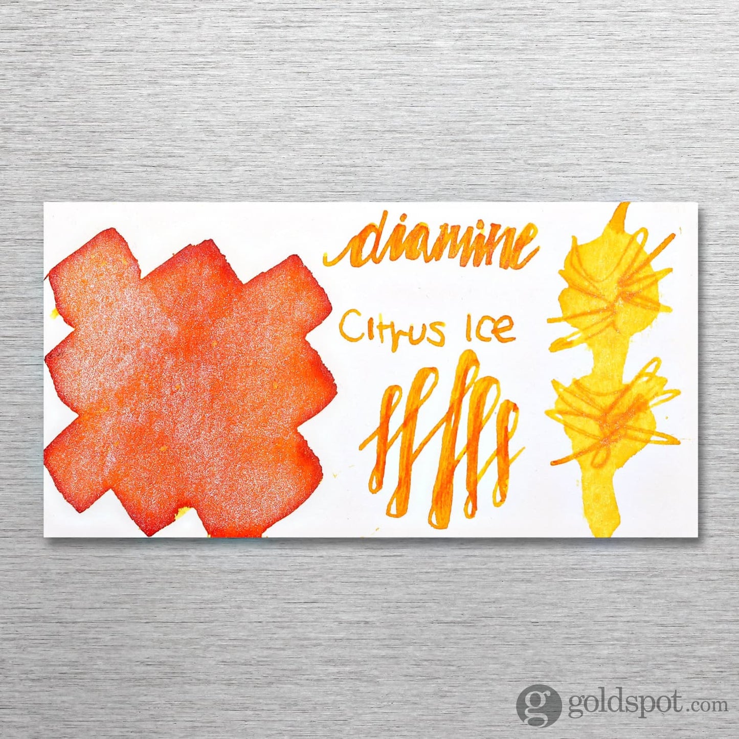 Diamine Shimmer Bottled Ink in Citrus Ice Yellow - 50 mL Bottled Ink