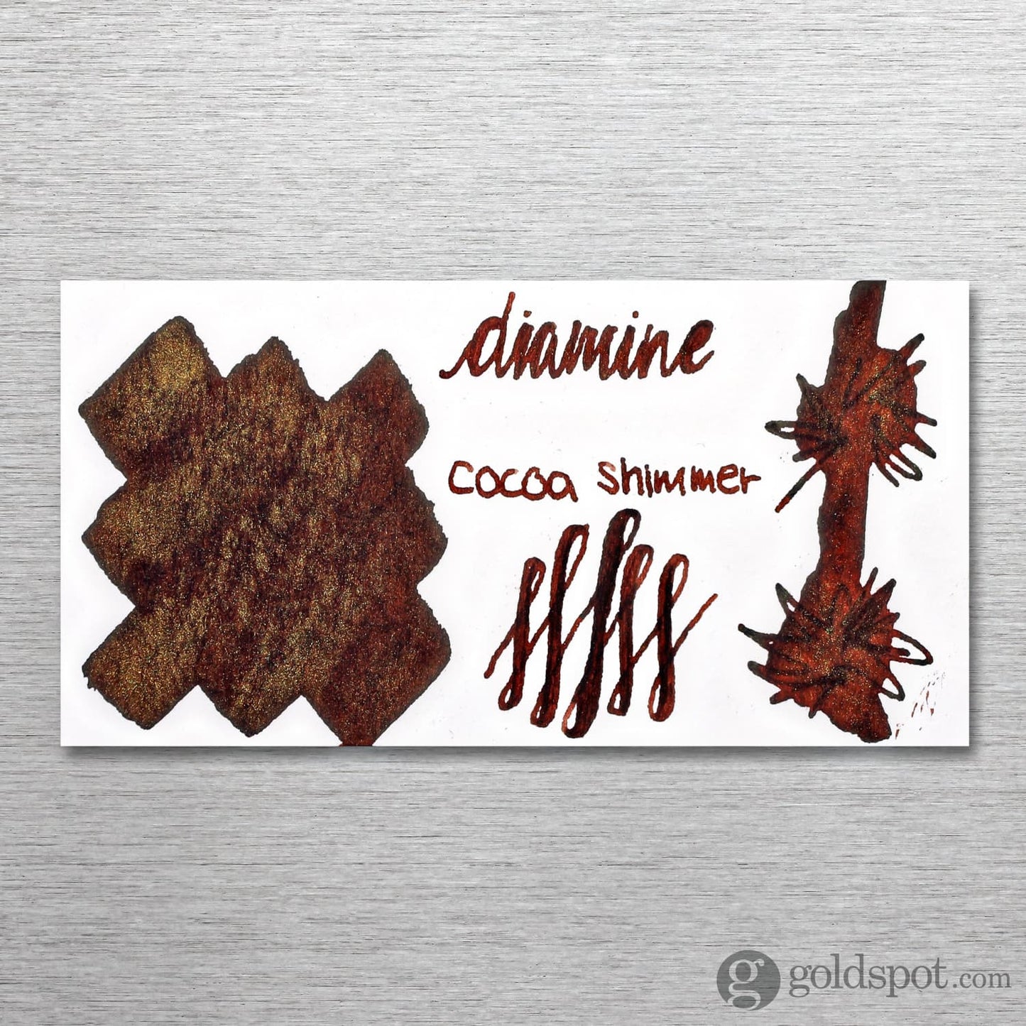 Diamine Shimmer Bottled Ink in Cocoa Shimmer Brown - 50 mL Bottled Ink