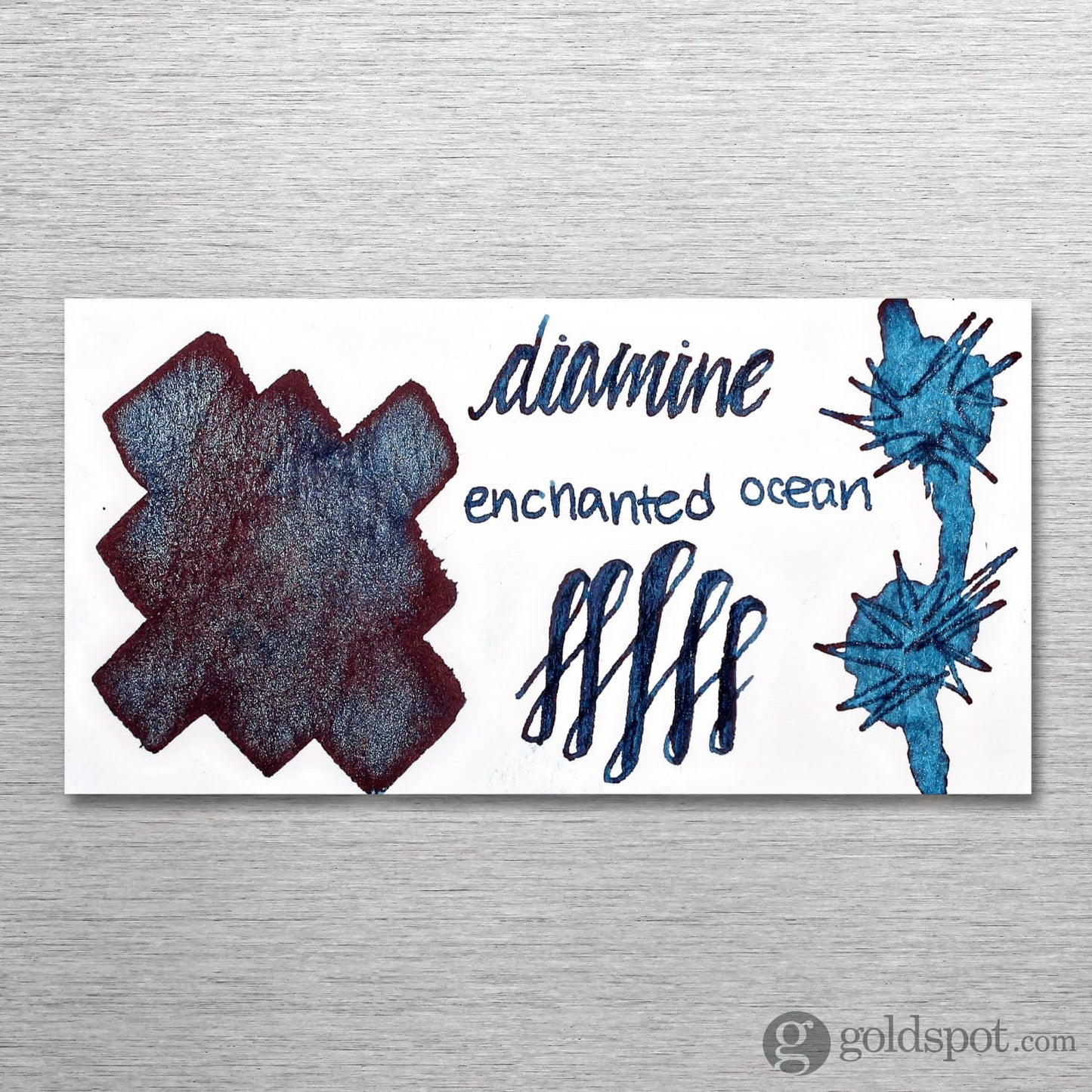 Diamine Shimmer Bottled Ink in Enchanted Ocean Blue Black - 50 mL Bottled Ink