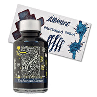 Diamine Shimmer Bottled Ink in Enchanted Ocean (Blue Black) - 50 mL