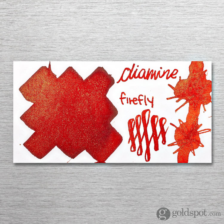 Diamine Shimmer Bottled Ink in Firefly Orange - 50 mL Bottled Ink