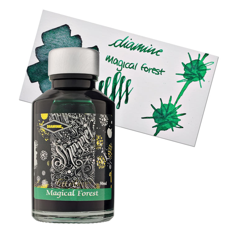 Diamine Shimmer Bottled Ink in Magical Forest Green - 50 mL Bottled Ink