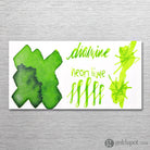 Diamine Shimmer Bottled Ink in Neon Lime Silver - 50 mL Bottled Ink