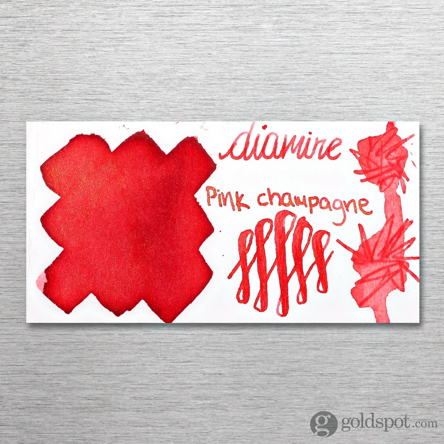 Diamine Shimmer Bottled Ink in Pink Champagne Gold - 50 mL Bottled Ink