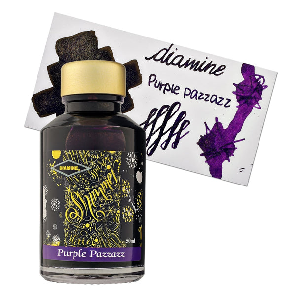 Diamine Shimmer Bottled Ink in Purple Pazzazz - 50 mL Bottled Ink