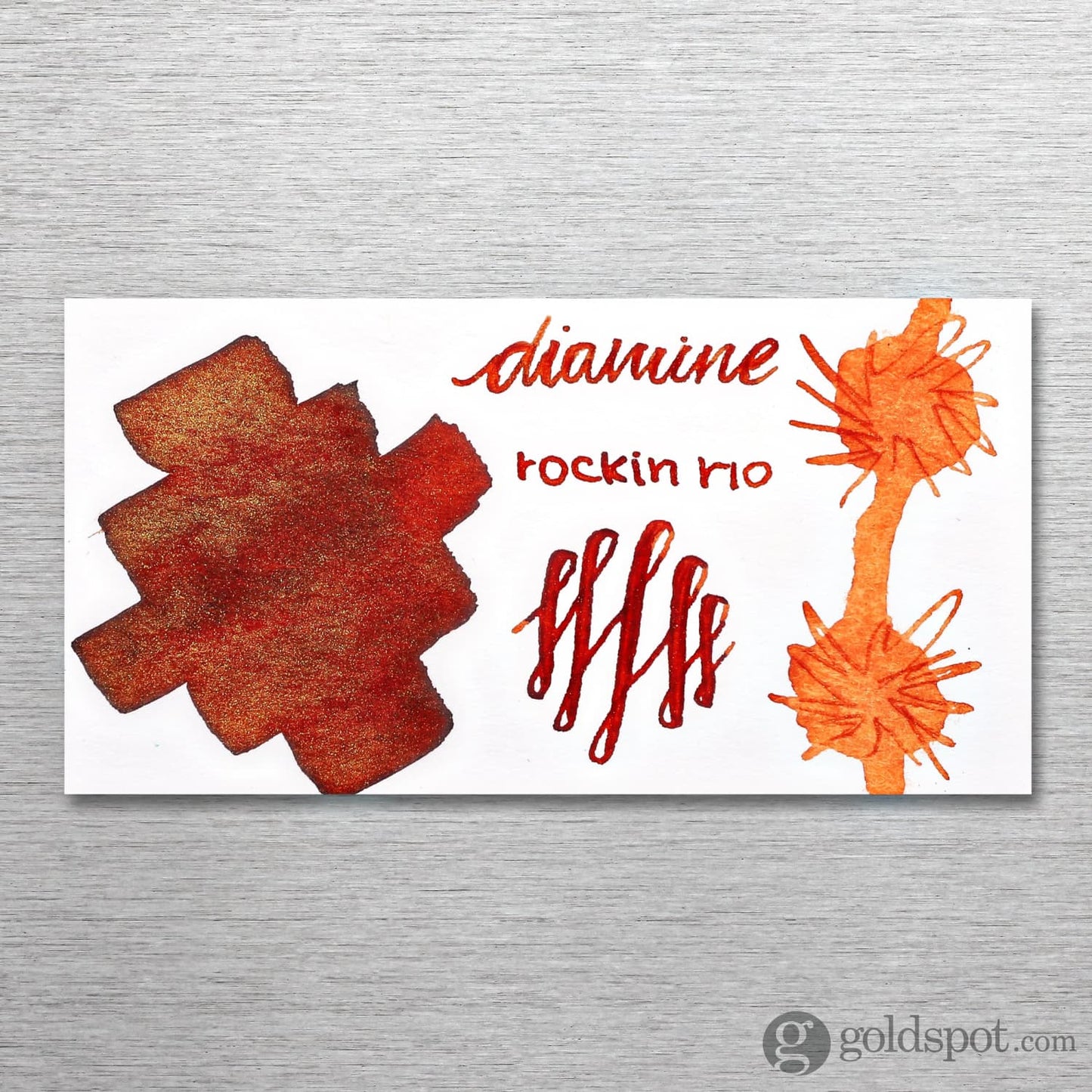 Diamine Shimmer Bottled Ink in Rockin Rio Gold - 50 mL Bottled Ink