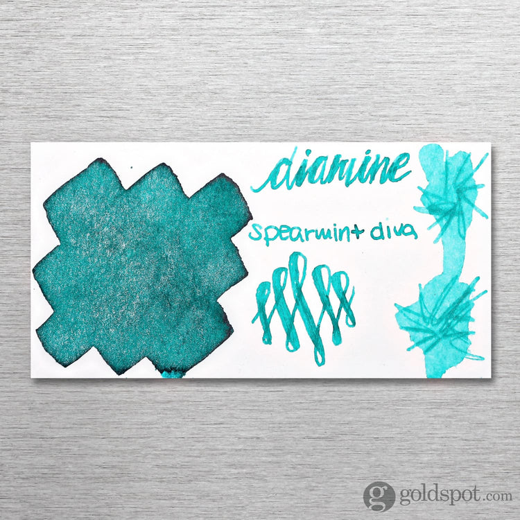 Diamine Shimmer Bottled Ink in Spearmint Diva Turquoise - 50 mL Bottled Ink
