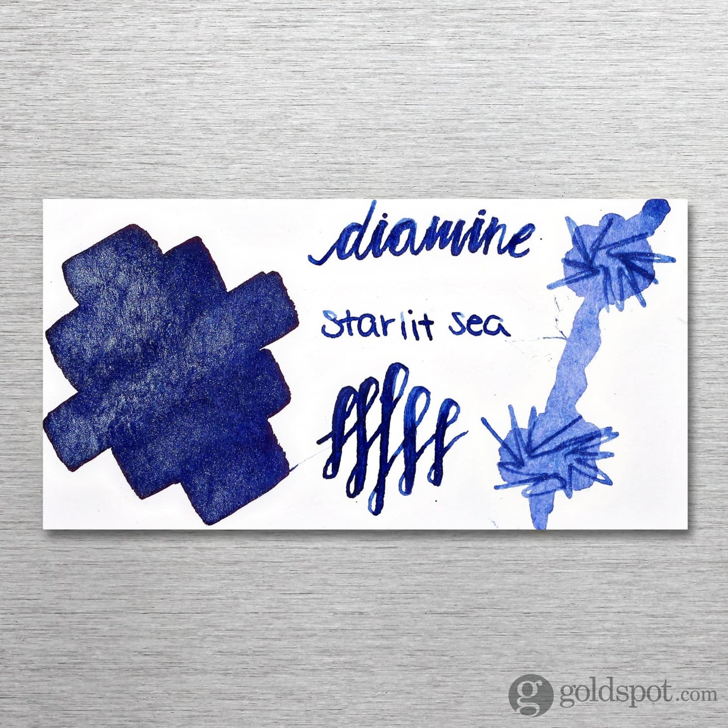 Diamine Shimmer Bottled Ink in Starlit Sea Silver - 50 mL Bottled Ink