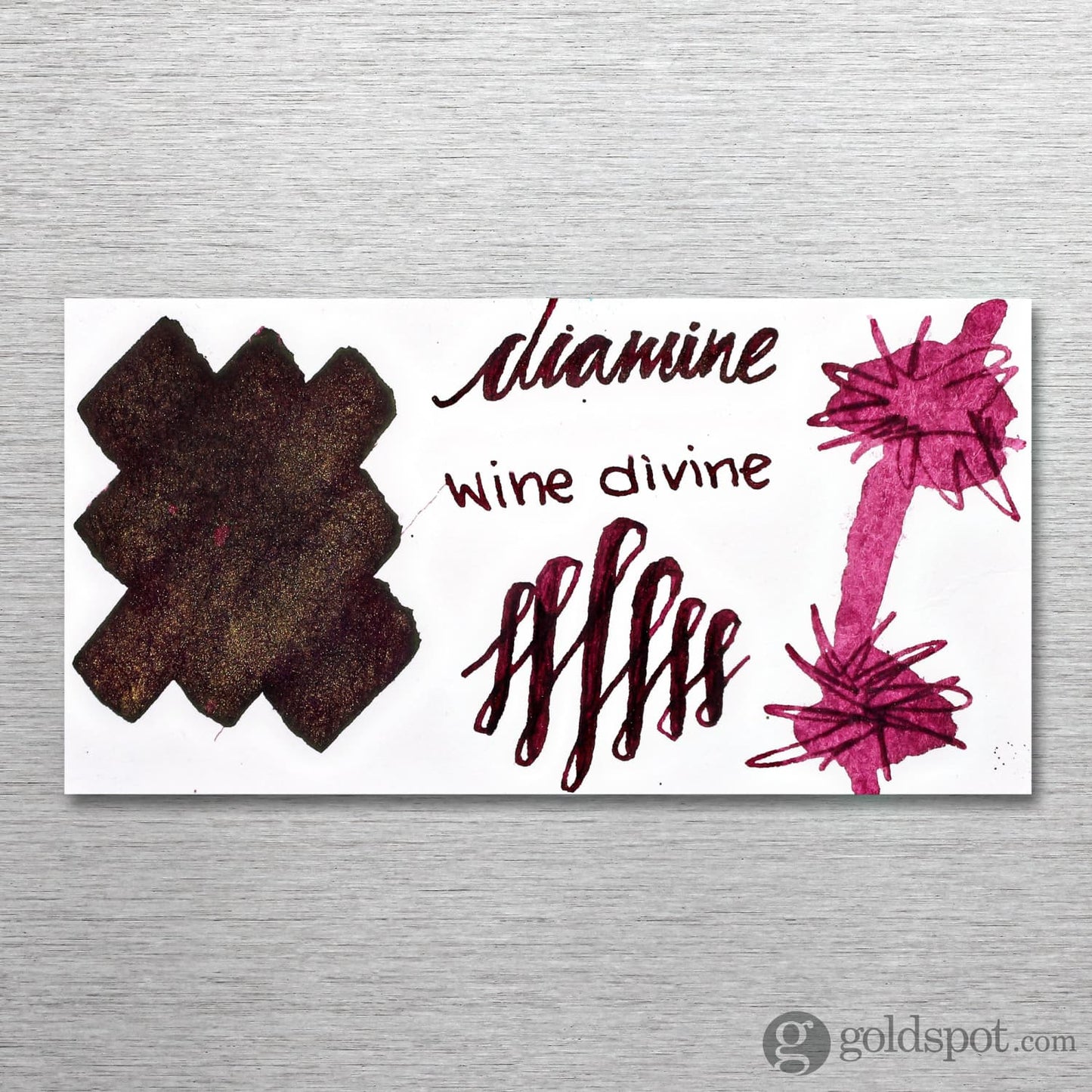 Diamine Shimmer Bottled Ink in Wine Divine Burgundy - 50 mL Bottled Ink