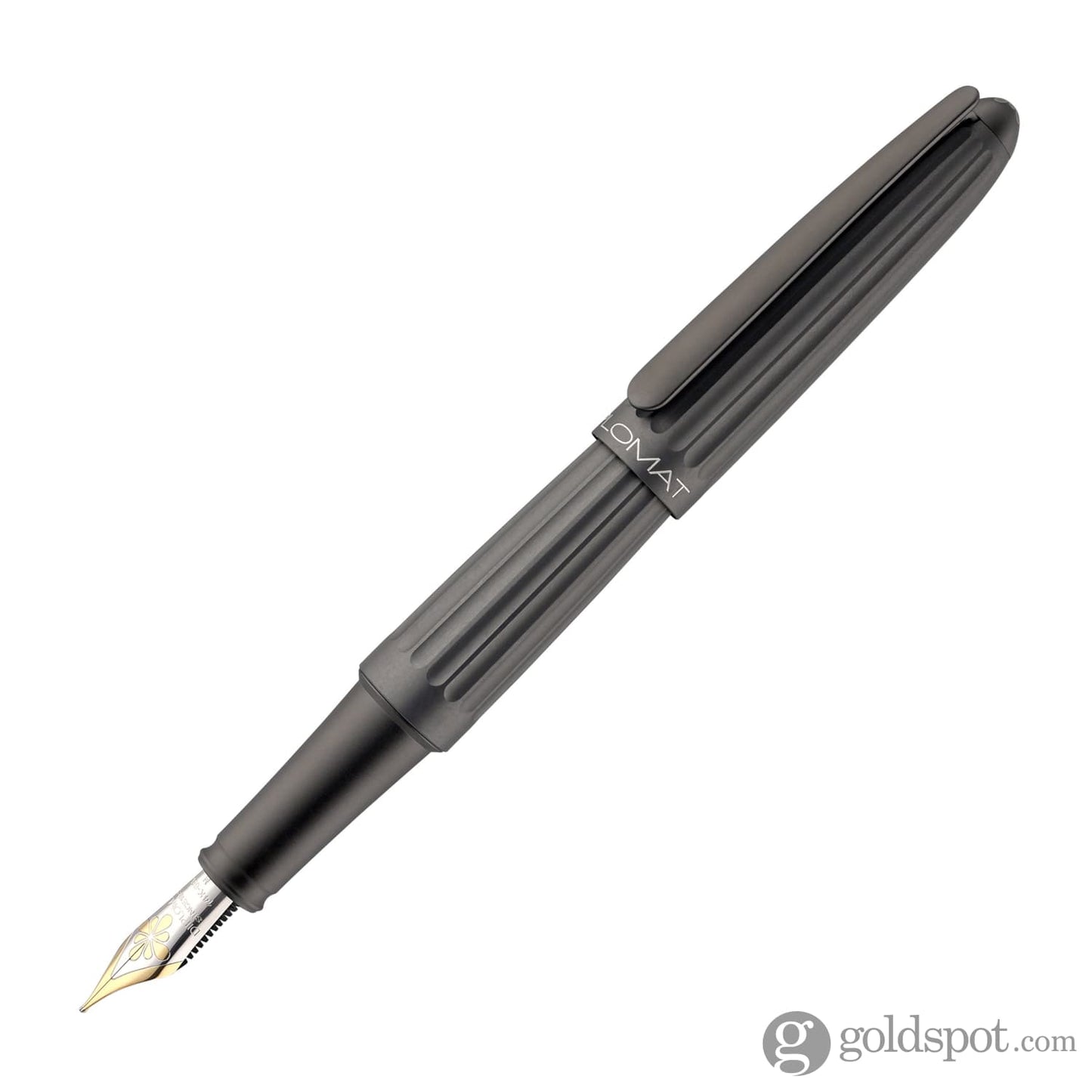 Diplomat Aero Fountain Pen in Grey - 14K Gold Fountain Pen