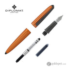 Diplomat Aero Fountain Pen in Sunset Orange - 14K Gold Fountain Pen