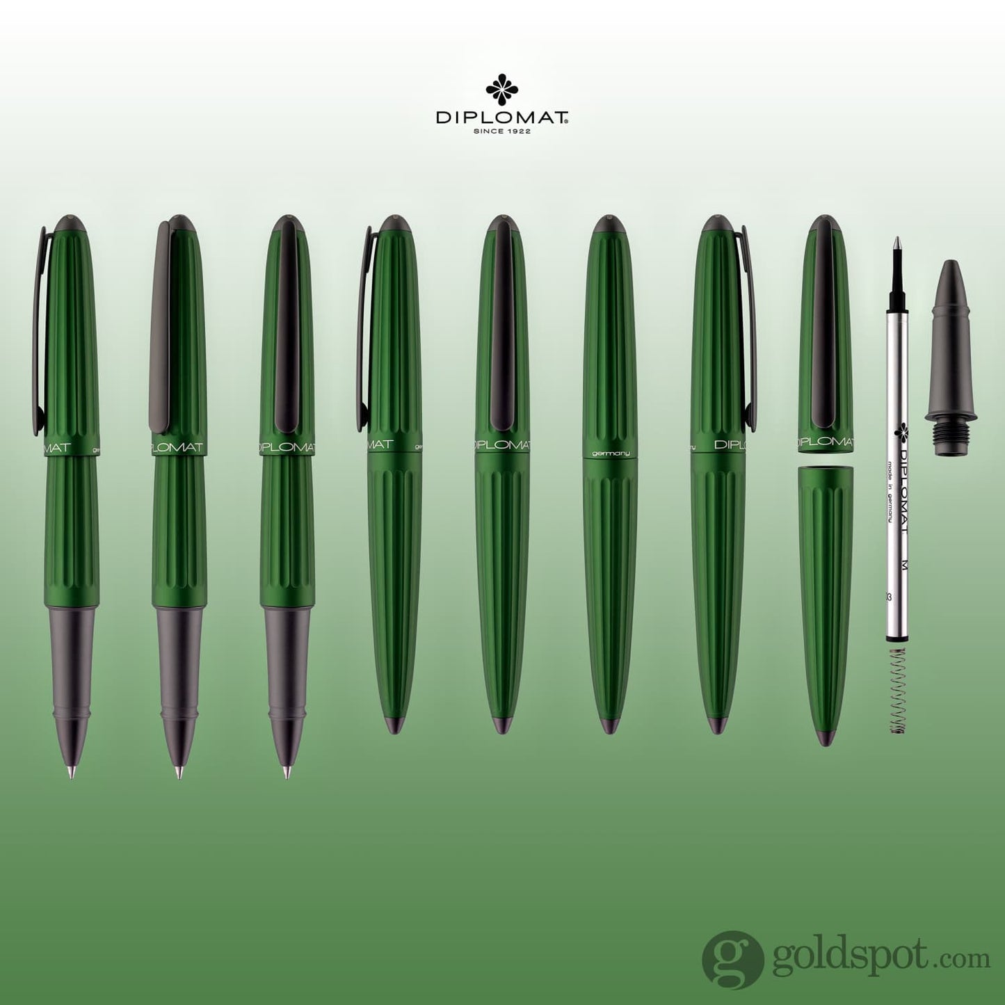 Diplomat Aero Rollerball Pen in Green Fountain Pen
