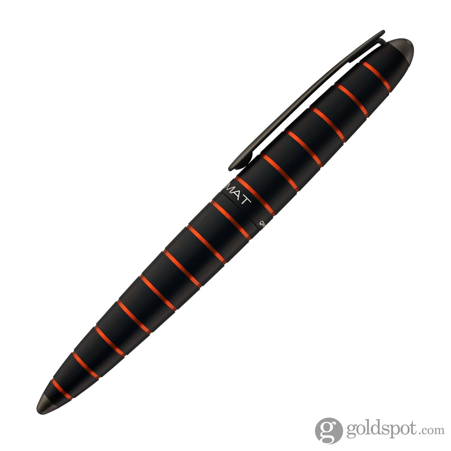 Diplomat Elox Fountain Pen in Ring Black & Orange - 14K Gold Fountain Pen