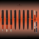 Diplomat Elox Fountain Pen in Ring Black & Orange - 14K Gold Fountain Pen