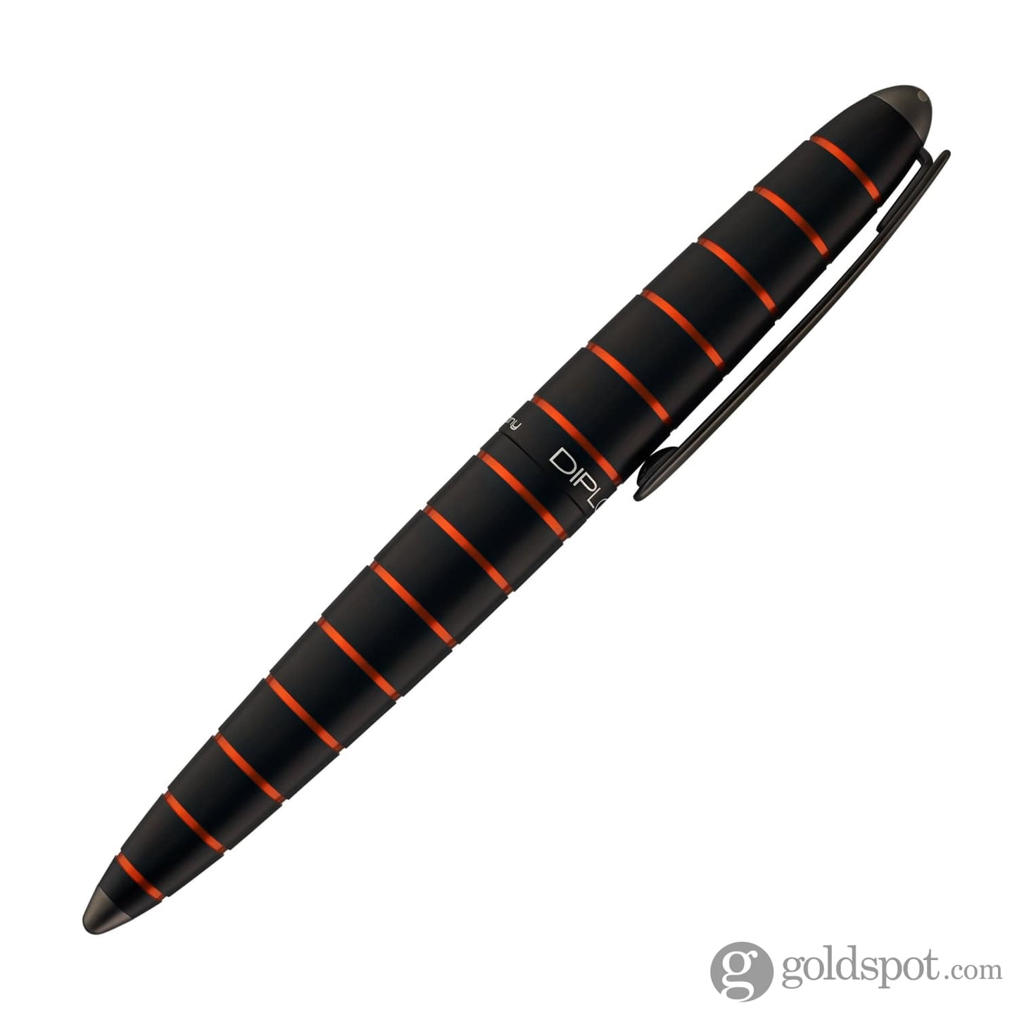 Diplomat Elox Fountain Pen in Ring Black & Orange - 14K Gold Fountain Pen