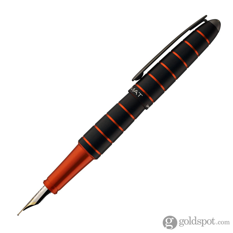Diplomat Elox Fountain Pen in Ring Black & Orange - 14K Gold Fountain Pen