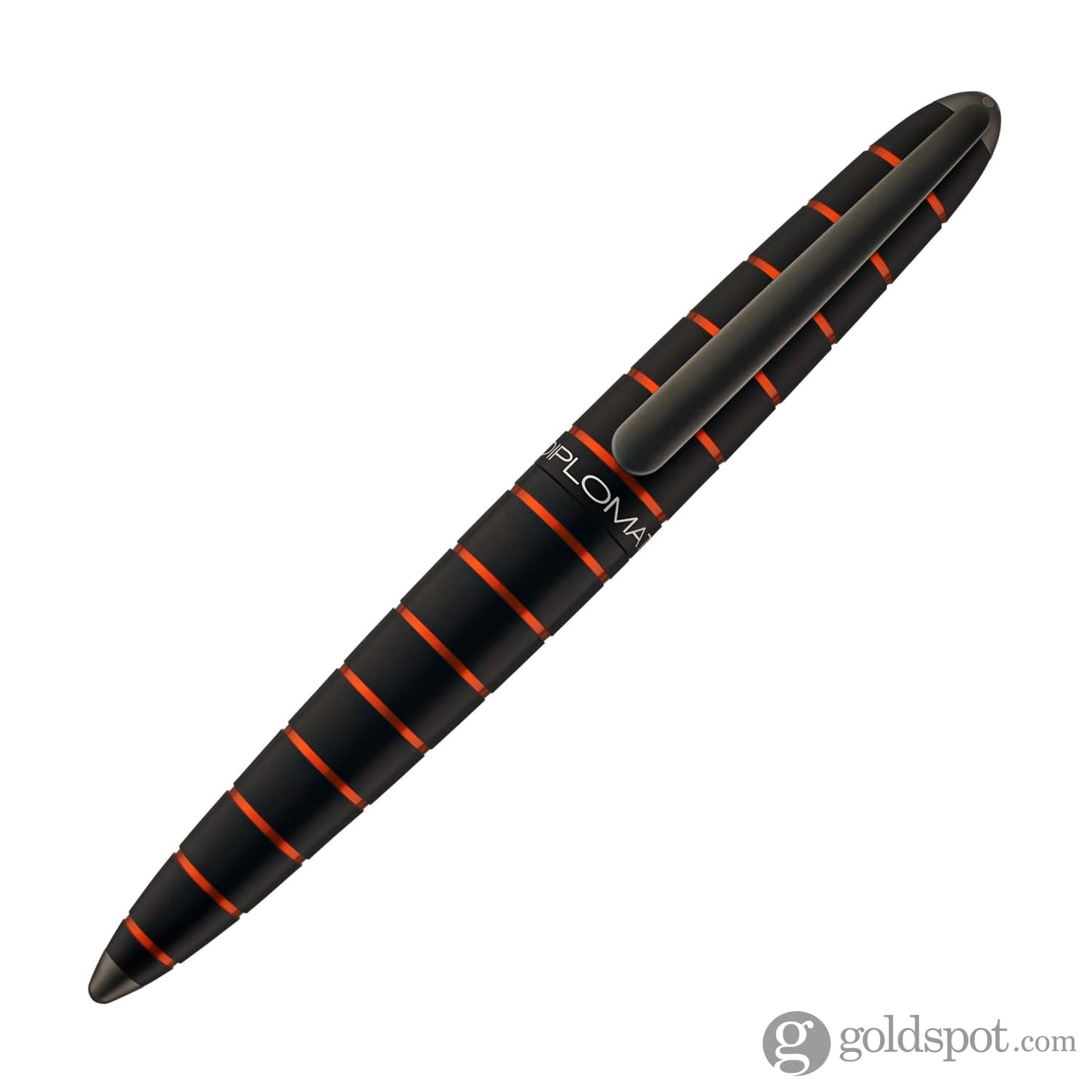 Diplomat Elox Fountain Pen in Ring Black & Orange - 14K Gold Fountain Pen