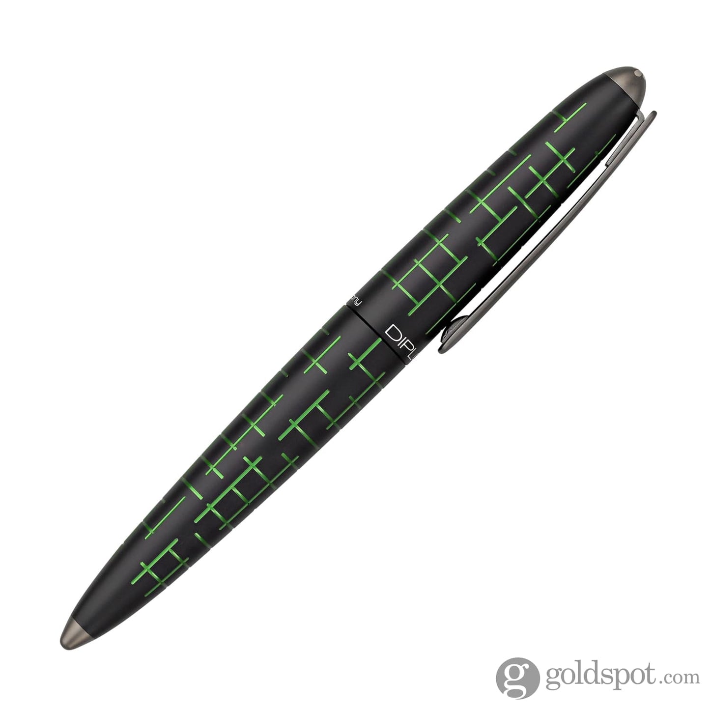 Diplomat Elox Matrix Rollerball Pen in Ring BlackGreen Rollerball Pen