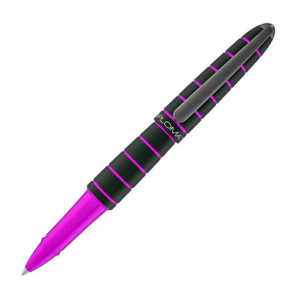 Diplomat Elox Rollerball Pen in Ring Black/Purple Rollerball Pen
