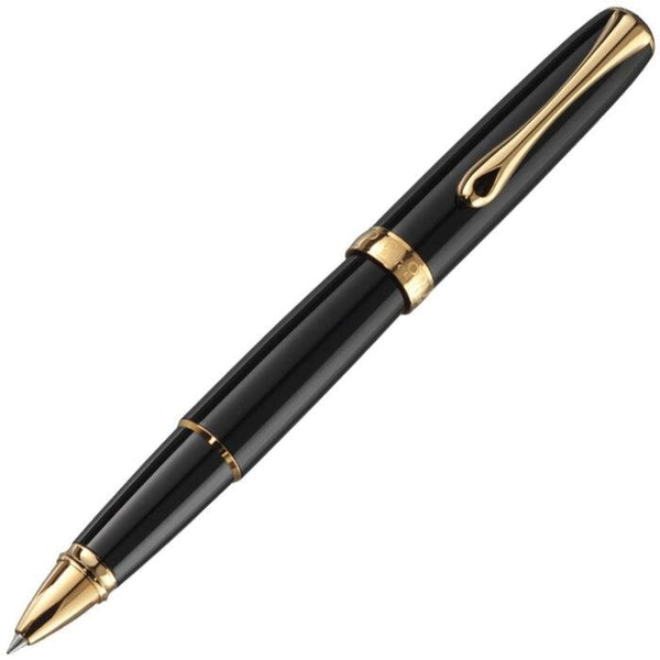 Diplomat Excellence A2 Rollerball Pen in Black Lacquer with Gold Trim Rollerball Pen