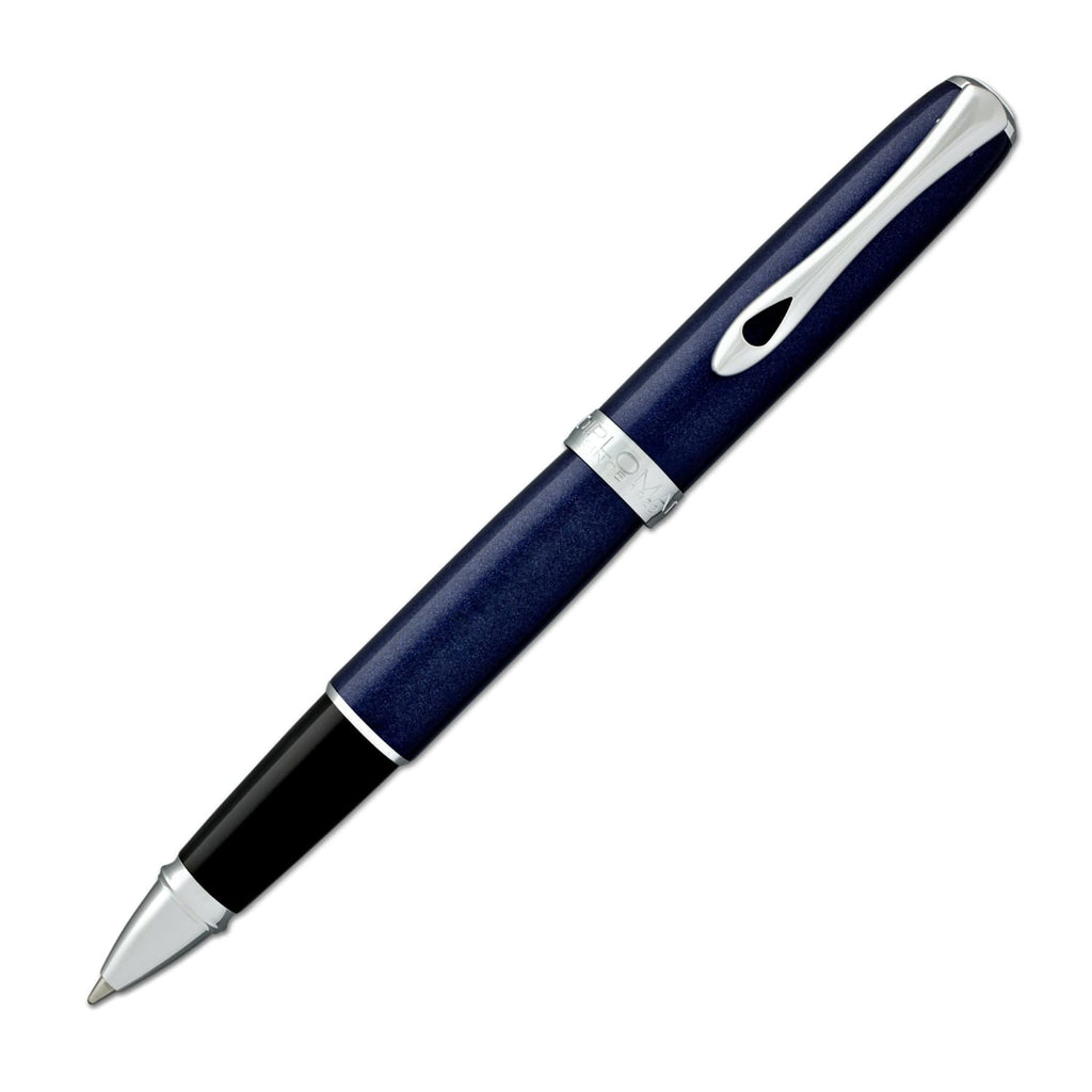 Diplomat Excellence A2 Rollerball Pen in Midnight Blue with Chrome Trim Rollerball Pen