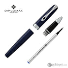 Diplomat Excellence A2 Rollerball Pen in Midnight Blue with Chrome Trim Rollerball Pen