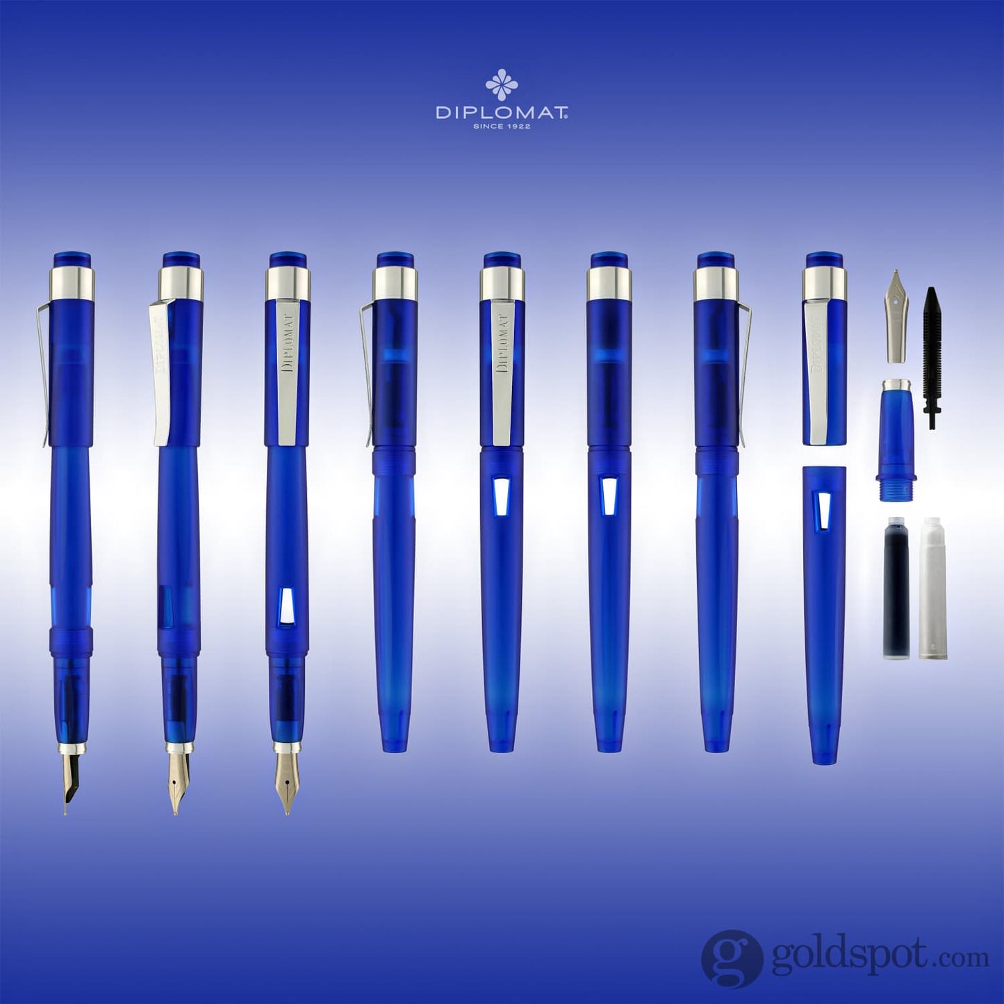 Diplomat Magnum Demo Fountain Pen in Blue Fountain Pen