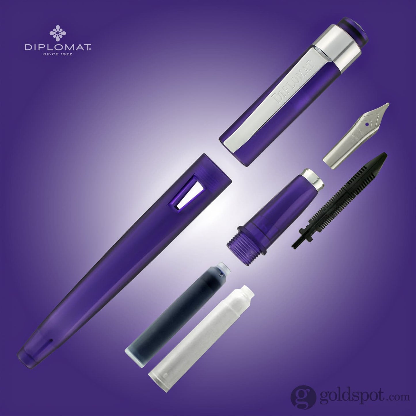Diplomat Magnum Demo Fountain Pen in Purple Fountain Pen
