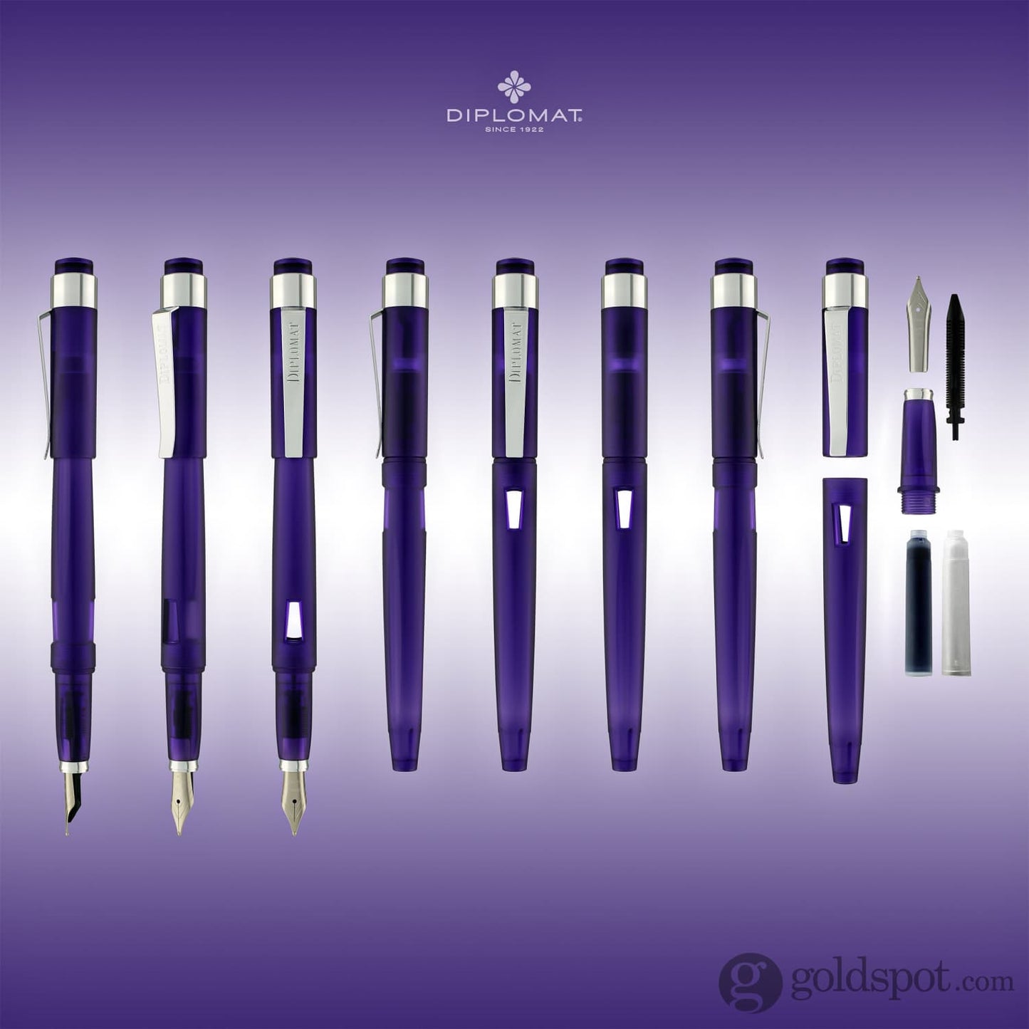 Diplomat Magnum Demo Fountain Pen in Purple Fountain Pen