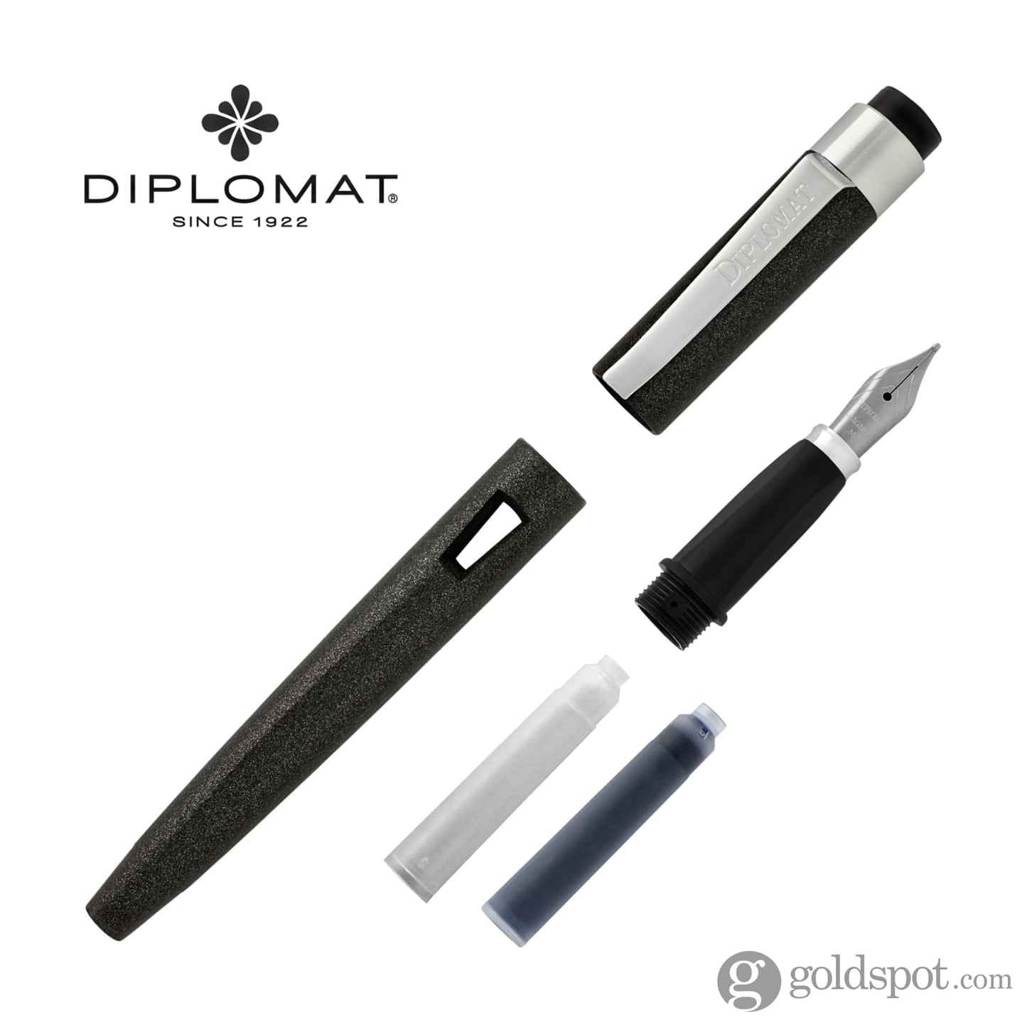 Diplomat Magnum Fountain Pen in Crow Black Fountain Pen