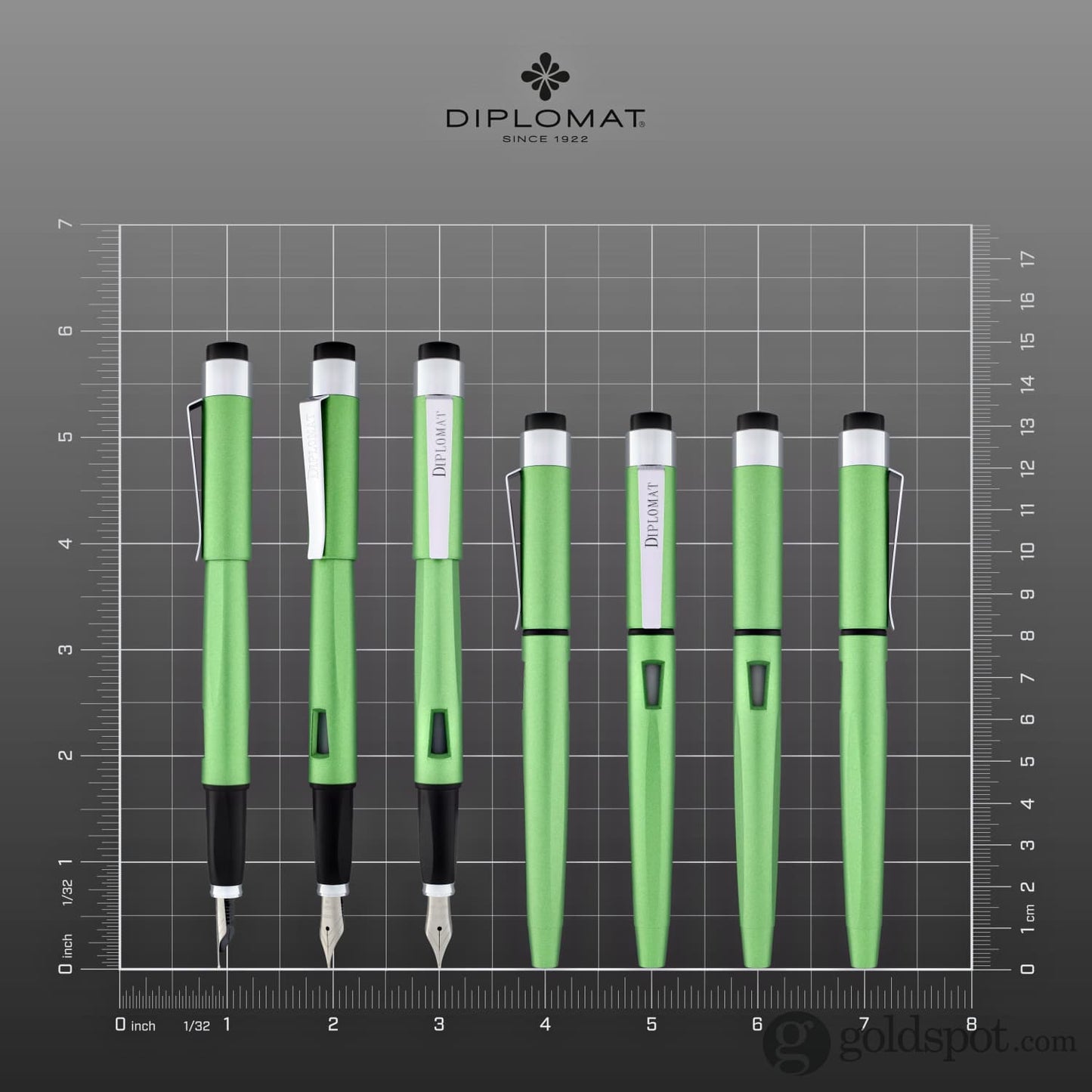 Diplomat Magnum Fountain Pen in Lime Green Fountain Pen