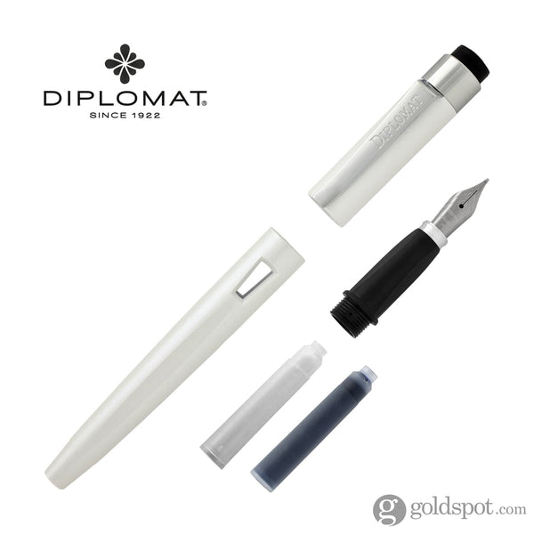 Diplomat Magnum Fountain Pen in Pearl White Fountain Pen